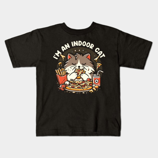 I'm An Indoor Cat Kids T-Shirt by Trendsdk